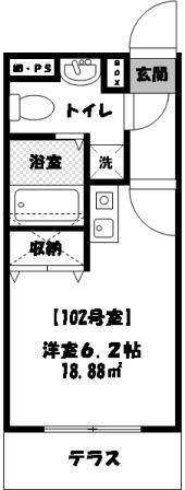 ベルピア東白楽Ⅲ102間取図